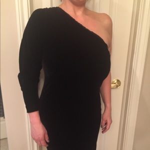 Theory size 10 asymmetrical velvet dress new w tag